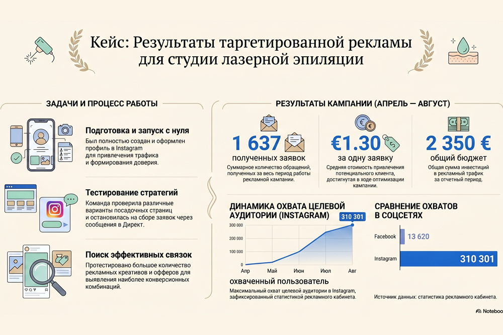Meta Ads for Laser Hair Removal Studio (Montenegro)